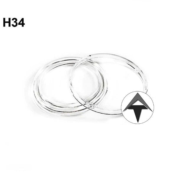 AirTites H34 34 mm Coin Capsules (25 pcs) Clear Direct Fit for Gold Liberty Head