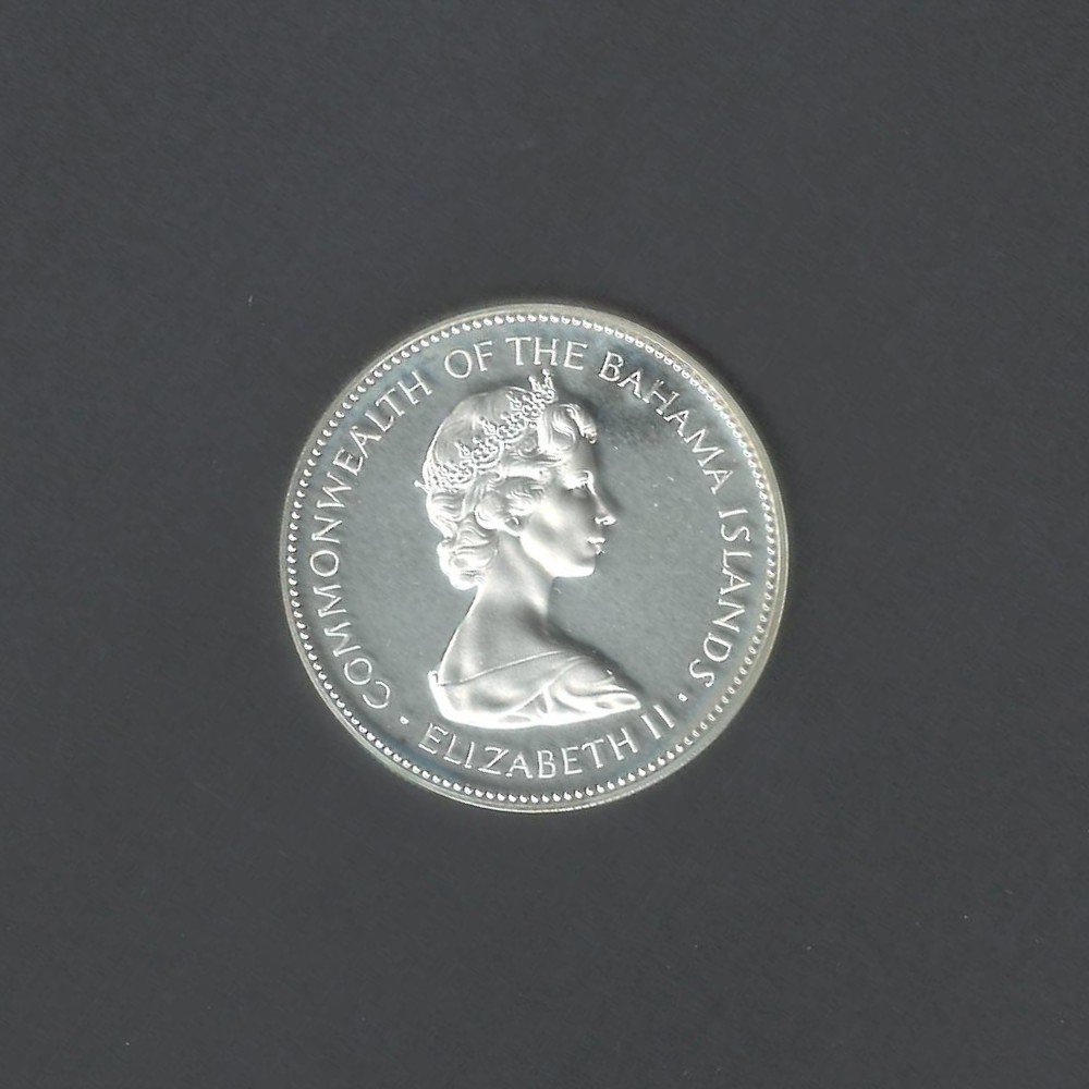 1973 Bahamas $2 Island Flamingos Silver Proof UNC Coin