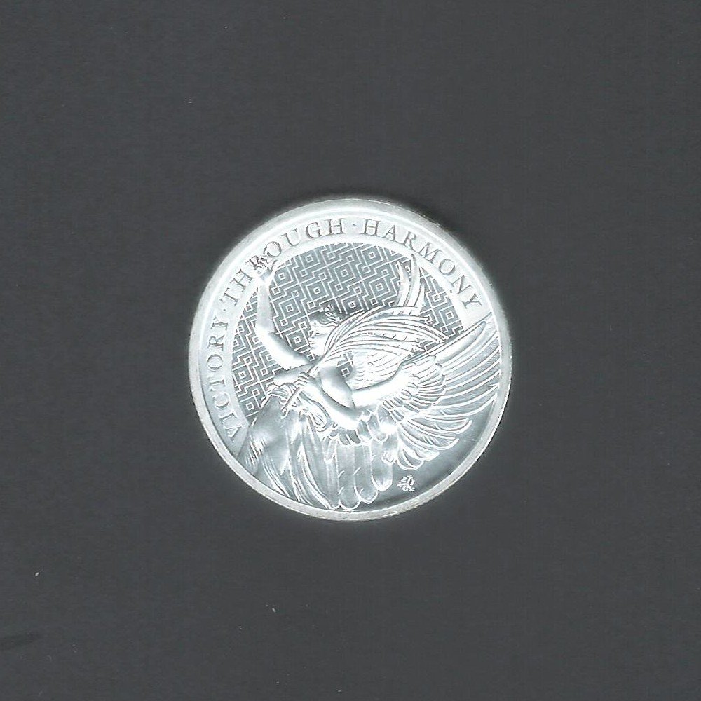 2021 £1 St. Helena Silver Queen’s Virtues Victory Silver BU Proof Coin