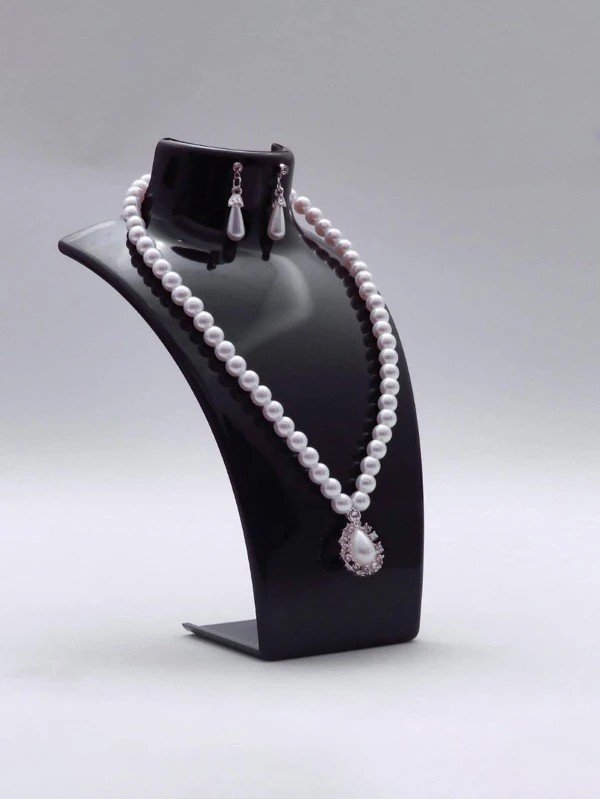 Figure Design Necklace Display for Countertop! Black