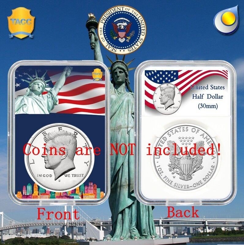 Coin Slab Protector Display 30.6 mm (10 pcs) For JFK Half Dollar and for 30.6 mm Coins