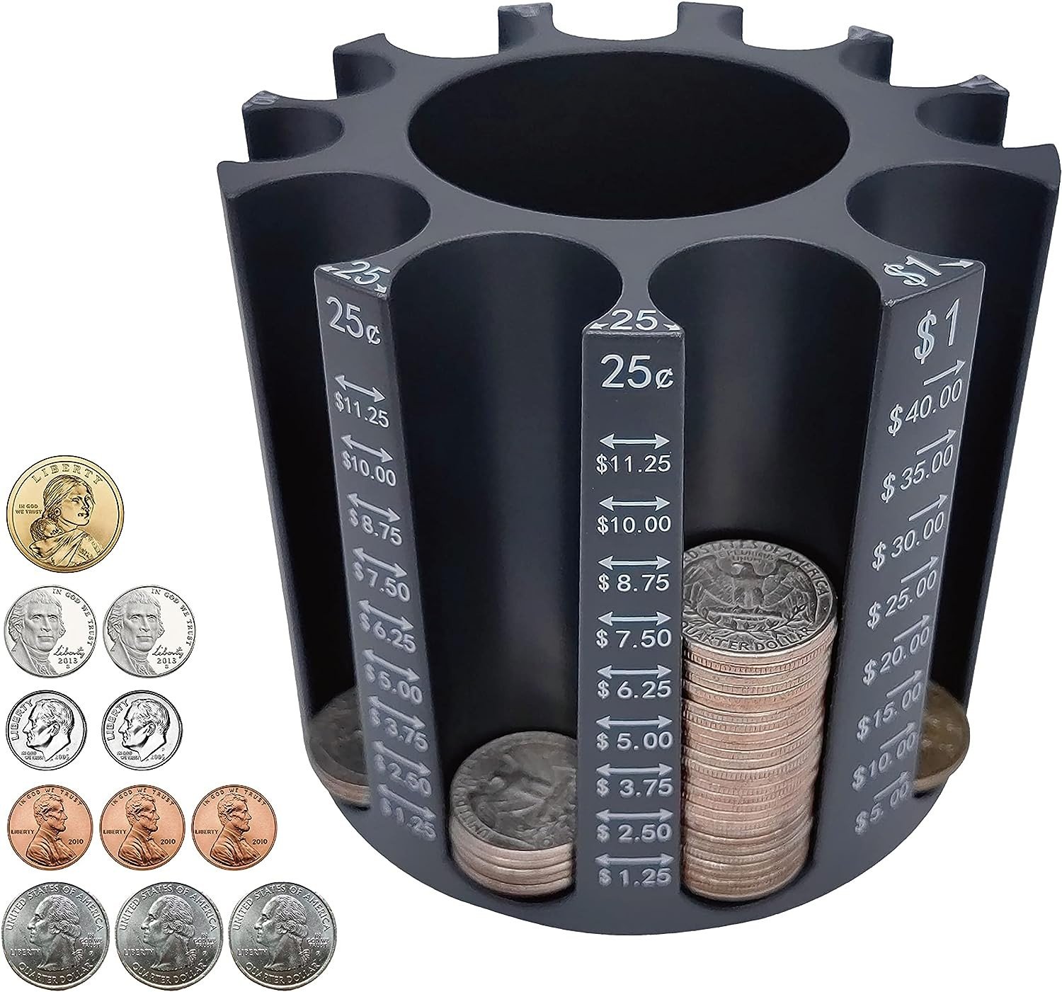 Byteen8 Coin Counter Sorter Pen Holder